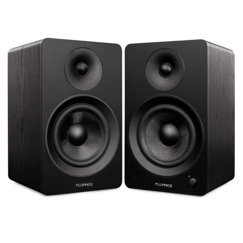 Fluance Ai61 Powered 6.5" Stereo Bookshelf Speakers, DB10 10" Powered Subwoofer, 15ft RCA Subwoofer Cable
