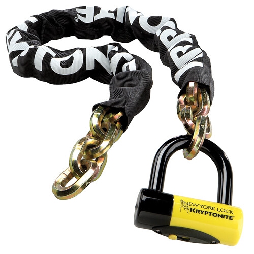 KRYPTONITE : NEW YORK FAHGETTABOUDIT CHAIN 1410 : BLACK/YELLOW : 14MM X 100CM
