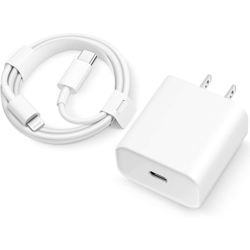 Original – Adaptateur d’alimentation USB-C de 20 W d’Apple et câble de chargement Lightning vers type C.