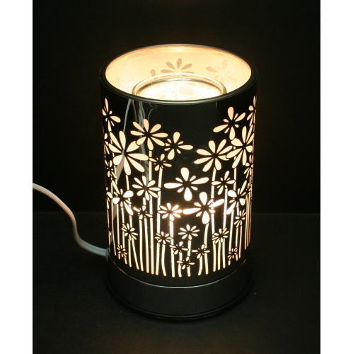 J1316 – Touch Sensor Lamp – Silver Garden with Scented Oil Holder