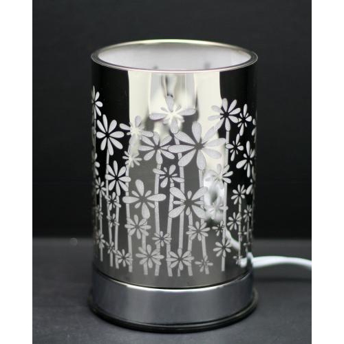J1316 – Touch Sensor Lamp – Silver Garden with Scented Oil Holder