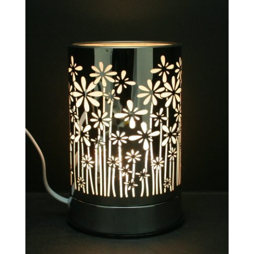 J1316 – Touch Sensor Lamp – Silver Garden with Scented Oil Holder