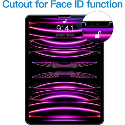 Protecteur d'écran en verre trempé Premium pour iPad Air 5/4 et iPad Pro 11 po - compatible avec face ID, film de protection Crystal Clear