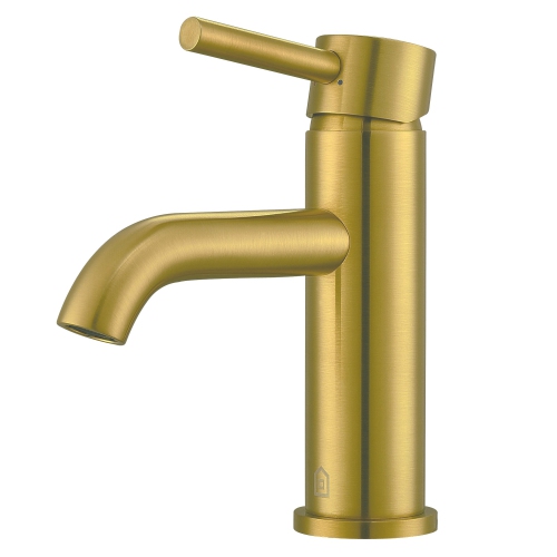Ancona Valencia Series Single Lever Bathroom Faucet in Brushed Gold