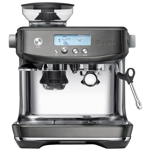 Machine à espresso Barista Pro de Breville avec mousseur et moulin à café - Acier inoxydable noir