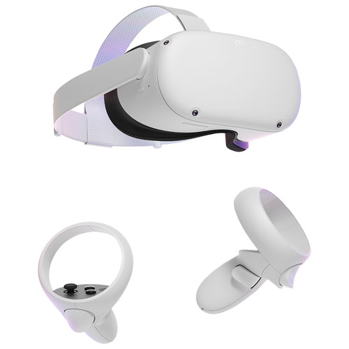 Casque de réalité virtuelle Oculus Quest 2 de 128 Go avec manettes Touch