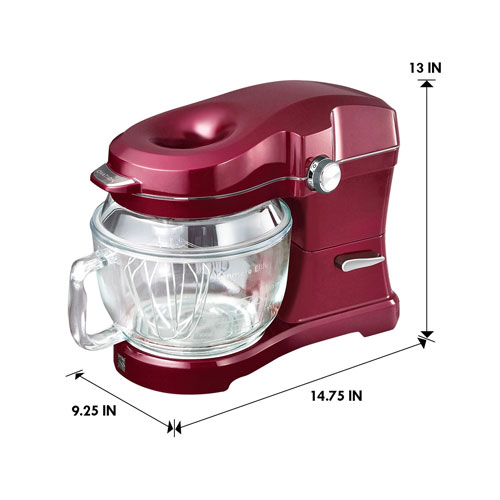 Batteur sur socle à tête inclinable Elite Ovation de Kenmore - 5 pte - 500 W - Rouge