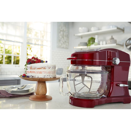 Batteur sur socle à tête inclinable Elite Ovation de Kenmore - 5 pte - 500 W - Rouge