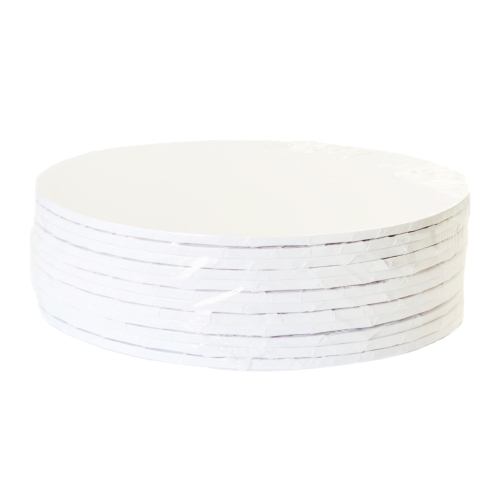 Planche à gâteau ronde blanche – 8 po x ¼ po d'épaisseur