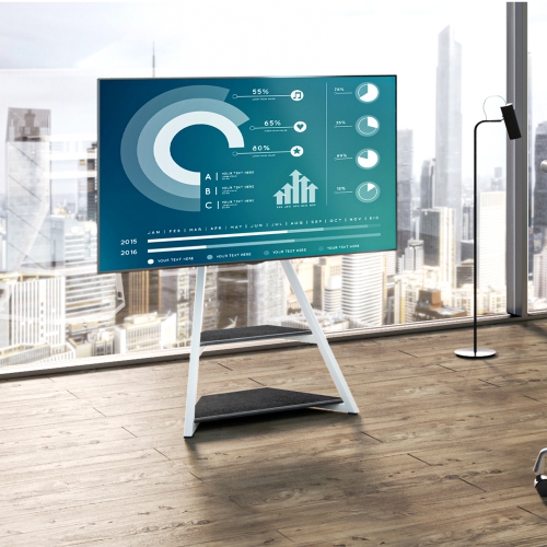 FITUEYES Universal Swivel Floor TV Stand for 32 to 75 Inch TVs for Modern Luxury Furniture Height Adjustable TV Mount Stand with Wire Management,