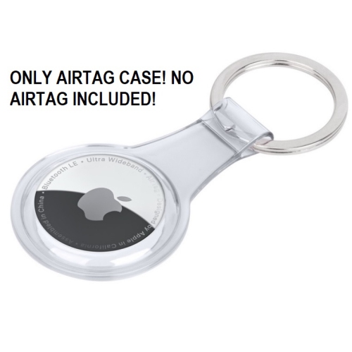 CC  Topsave Transparent Rubber Tpu Soft Airtag Key Ring Case, Clear