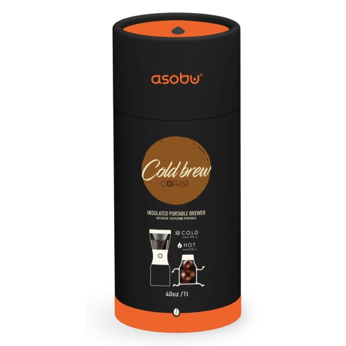 Asobu Coldbrew Portable Cold Brew Coffee Maker With a Vacuum Insulated 34oz Stainless Steel 18/8 Carafe Bpa Free