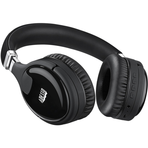 Adesso Over-ear Active Noise Cancelling Truly Wireless Bluetooth 5.0 Headsets with Mic - Black