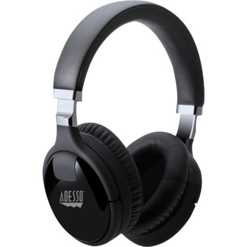Adesso Over-ear Active Noise Cancelling Truly Wireless Bluetooth 5.0 Headsets with Mic - Black