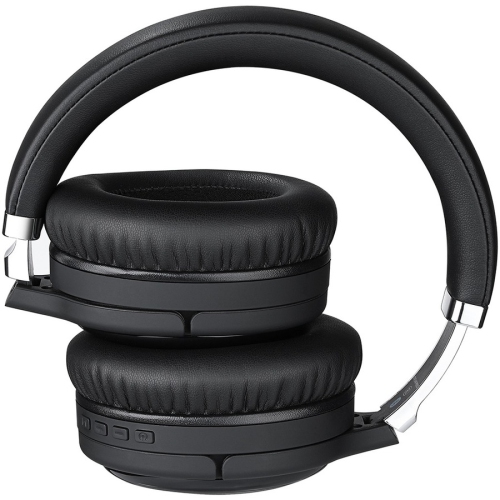 Adesso Over-ear Active Noise Cancelling Truly Wireless Bluetooth 5.0 Headsets with Mic - Black