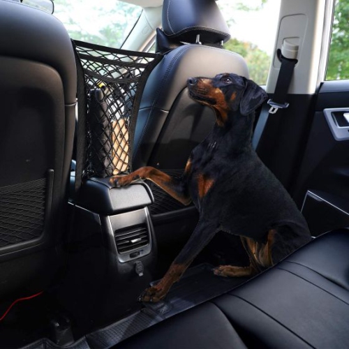 ISTAR Car Mesh Organizer 3-Layer Car Storage Organizer Seat Back Net Bag Driver Storage Netting Pouch