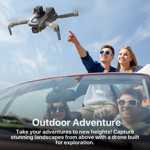 Le E59 Mark III Delta Black Superior Edition de Bigly Brothers, drone GPS, moins de 249 grammes, caméra 4K, retour à la maison à 1 touches, évitement