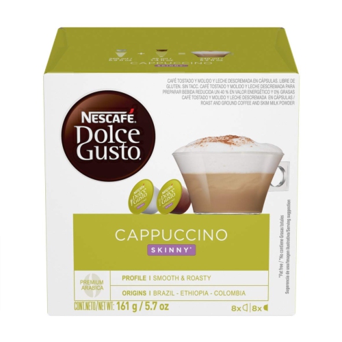 Capsules Nescafé Dolce Gusto, Cappuccino Allégé, 16 capsules, paquet de 3
