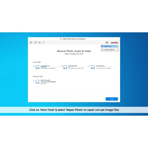 Stellar Photo Recovery Software | Windows | Professional| Recover Deleted Photos | 1 PC 1 Year |- Digital Download