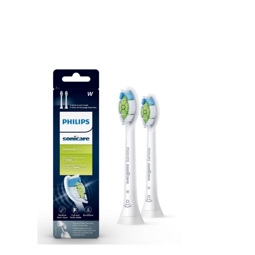 Philips Sonicare W Diamond Clean Standard Sonic RFID Replacement Brush Heads; White HX6062/92