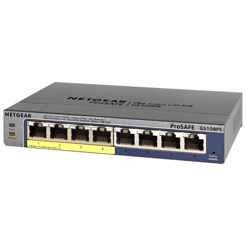 NETGEAR 8-Port Gigabit Network Switch with 4-Port PoE