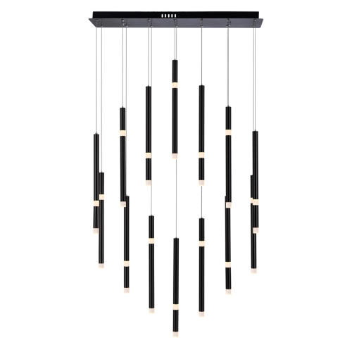 CWI LIGHTING  14 Light Led Chandelier With Finish In Black