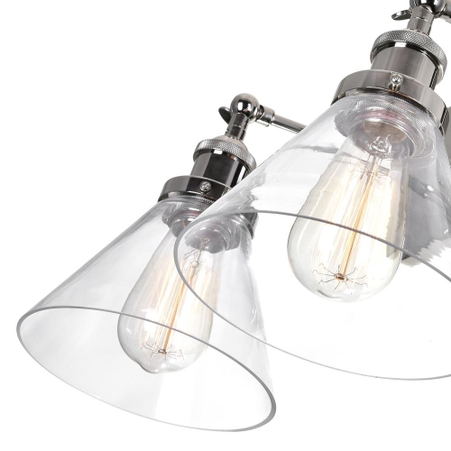 Eustis 3 Light Wall Sconce With Polished Nickel Finish