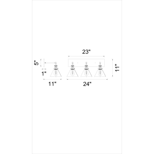 Eustis 3 Light Wall Sconce With Polished Nickel Finish