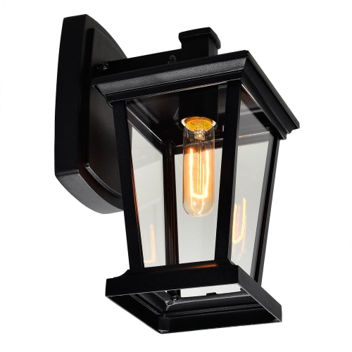 Leawood 1 Light Black Outdoor Wall Light