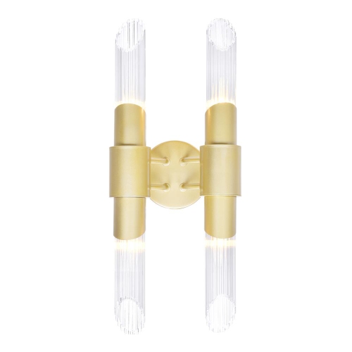 CWI LIGHTING CANADA  Croissant 4 Light Wall Sconce With Satin Finish In Gold