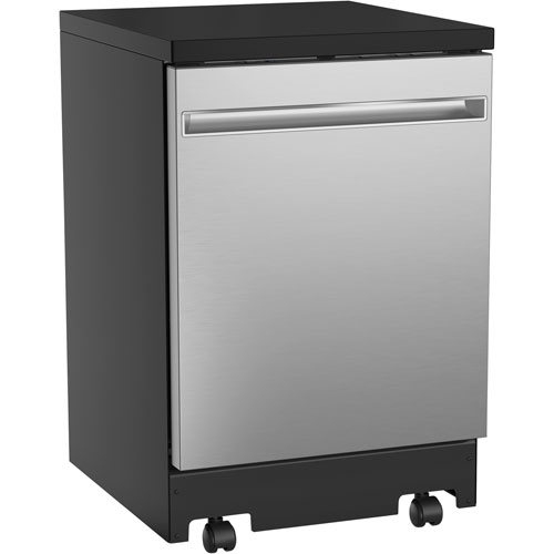 GE 24" 54dB Portable Dishwasher with Stainless Steel Tub (GPT225SSLSS) - Stainless Steel