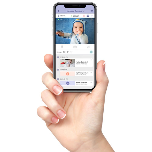 Interphone vidéo 5 po Nursery Pal Crib Edition Hubble, vision nocturne/com. 2 directions