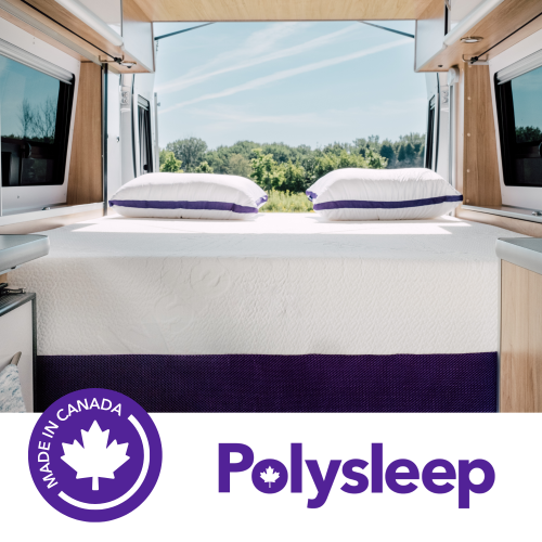 POLYSLEEP  10" Rv Antimicrobial Memory Foam Mattress — Breathable Top Layer & Soft Liquid Repellent Cover, Premium Hybrid Bed In A Box, — Short Best mattress