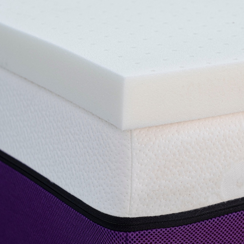 Polysleep Surmatelas Antimicrobien en Mousse Mémoire – Mousse Respirante de Qualité Médicale pour un Sommeil Confortable , 2" d'Épaisseur, 100%