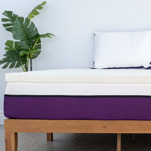 Polysleep Surmatelas Antimicrobien en Mousse Mémoire – Mousse Respirante de Qualité Médicale pour un Sommeil Confortable , 2" d'Épaisseur, 100%