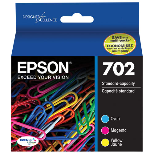 Epson DURABrite Ultra 702 Colour Ink - 3 Pack