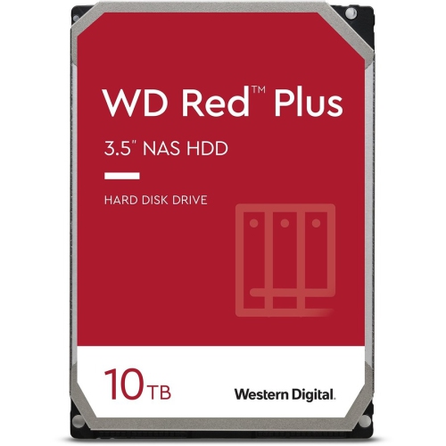 WD – disque dur interne Red plus NAS de 10 To, classe 7200 tr/min, SATA 6 Gb/s, SMR, cache de 256 Mo, 3.5 po, WD101EFBX