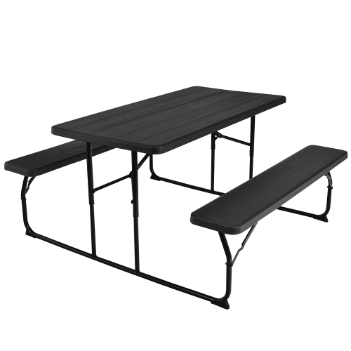 Costway Foldable Picnic Table Bench Set Outdoor Camping for Patio & Backyard