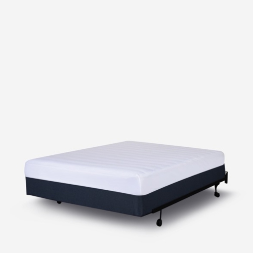 Cadre de lit en métal robuste Sleep Country avec support central et roues verrouillables – lit double/grand lit/très grand lit