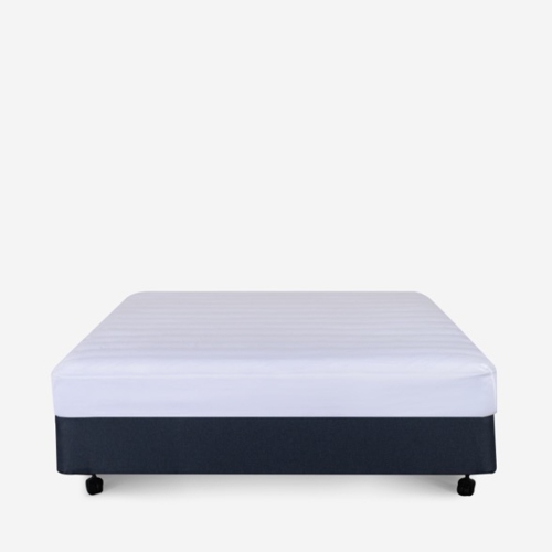 Cadre de lit en métal robuste Sleep Country avec support central et roues verrouillables – lit double/grand lit/très grand lit