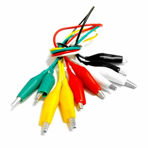 Contempo Views 15 inch Pack of 20 5-Colour Jumper Test Lead Cables and Alligator Clips
