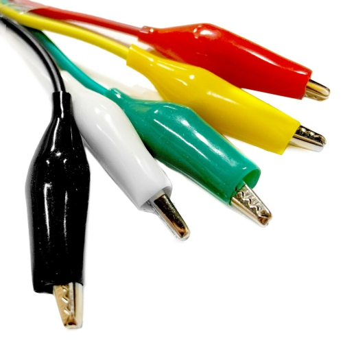 Contempo Views 15 inch Pack of 20 5-Colour Jumper Test Lead Cables and Alligator Clips