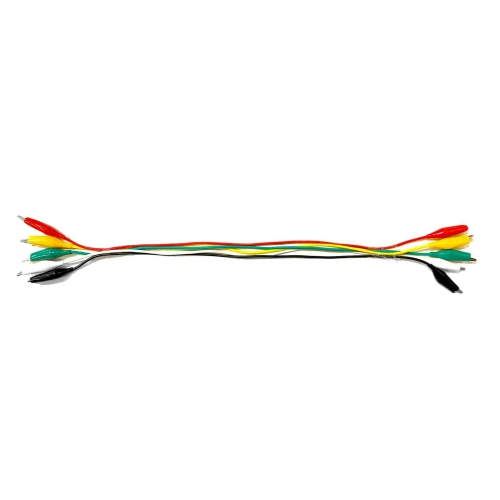 Contempo Views 15 inch Pack of 10 5-Colour Jumper Test Lead Cables and Alligator Clips