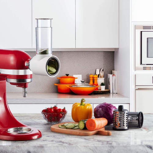 Slicer Shredder Attachment for KitchenAid Stand Mixers as Vegetable Chopper