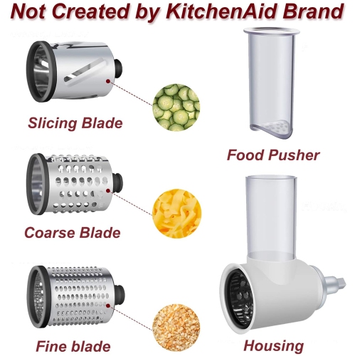 Slicer Shredder Attachment for KitchenAid Stand Mixers as Vegetable Chopper