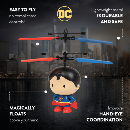 DC sous licence Superman 3,5 pouces Flying Figure UFO Big Head Hélicoptère
