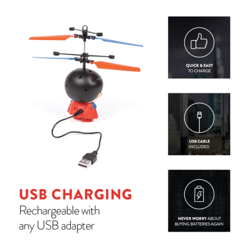 DC sous licence Superman 3,5 pouces Flying Figure UFO Big Head Hélicoptère