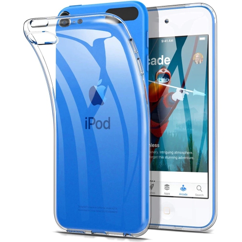 【CSmart】 Etui de protection arrière en gelée de silicone TPU ultra mince et souple pour iPod Touch 5/6/7, transparent transparent