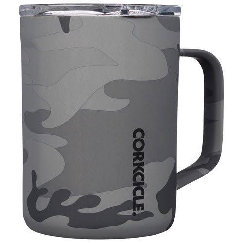 Tasse en acier inoxydable de 475 ml de Corkcicle - Camouflage gris