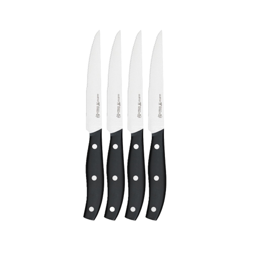 MEDIARAIN  Henckels International Henckels 4 Piece Steak Knife Set Stainless Steel & 4 PC In Black